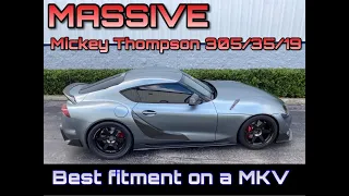 Best Supra MKV tire fitment with Volk TE37