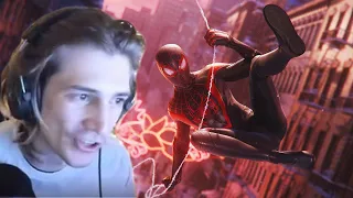 xQc FIRST TIME Playing Spider Man on PS5 | Spider-Man Miles Morales (First Mission)