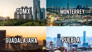 las 4 ciudades más importantes de México🇲🇽 2023 #puebla #guadalajara #monterrey #cdmx