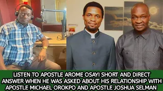 APS AROME CLEARS THE AIR ABOUT HIS RELATIONSHIP WITH APST JOSHUA SELMAN AND APST MICHAEL OROKPO