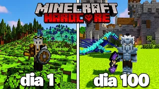 SOBREVIVI 100 DIAS NA ERA MEDIEVAL NO MINECRAFT HARDCORE !!!