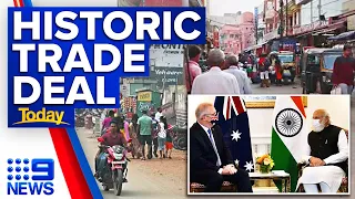 Australia and India to sign 'historic' new free trade deal | 9 News Australia