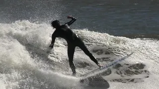Surfing Lido Beach Big Waves Part 6
