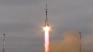 Запуск РН "Союз-ФГ" с ТПК "Союз МС-02"
