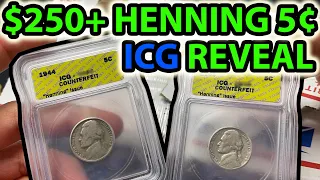 Hyper Rare HENNING NICKEL Unboxing From ICG - The 1944 No Mint Mark Rarities (Counterfeits!)