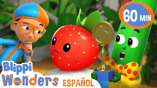 Frutas y vegetales | Blippi Wonders | Caricaturas para niños | Dibujos Animados Educativos