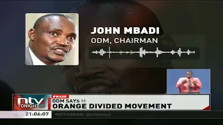 Orange Divided Movement  John Mbadi threatens to resign as ODM chair