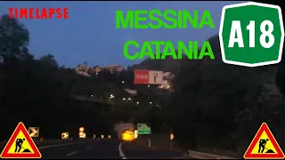 [TIMELAPSE] Autostrada A18 MESSINA - CATANIA | Percorso completo