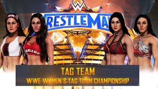 WWE 2K20 WrestleMania 34 WWE Women's Tag Team Championship - Bella Twins vs. The IIconics (c)