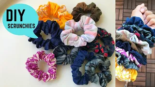 DIY Scrunchies | DIY Ruffle Hair Bands with old clothes | How to make Scrunchies