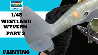 TRUMPETER 1/48 Westland Wyvern Build Part 3. Masking and Painting