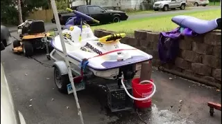 SEADOO GS 720 ENGINE FLUSHING / WINTERIZING JET SKI