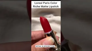 Loreal Paris Color Riche Matte Lipstick 266 Pure Rouge #shorts