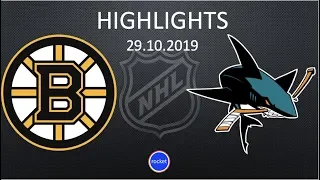 BOSTON vs SAN JOSE Highlights | БОСТОН САН-ХОСЕ обзор матча 29.10.19