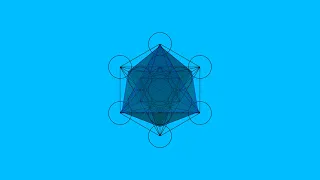 Platonic solids - Octahedron emerging from Metatron's cube.