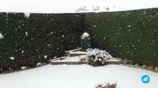 Heavy snowfall in the Community of Catalonia, Spain