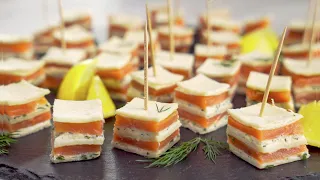 DINNER PARTY Starters Idea! SMOKED SALMON Appetizers | Salmon CANAPÉS. Snacks Recipe by Always Yummy