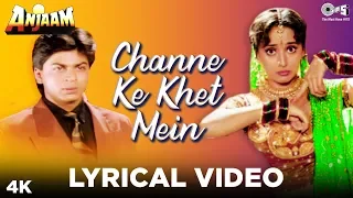 Channe Ke Khet Mein Lyrical - Anjaam | Shahrukh Khan & Madhuri Dixit | Poornima