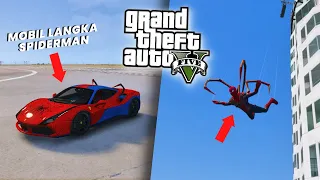 MISI EPIC MENEMUKAN MOBIL SPIDERMAN TERLANGKA !!! GTA 5 MOD