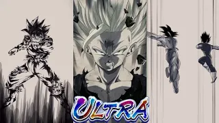 ALL LF ULTRA CHARACTERS CARDS ART/INK BRUSH ANIMATIONS EDIT 🔥!! FAN-MADE [Dragon Ball Legends]