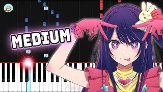 Oshi no Ko OP - "Idol" - MEDIUM Piano Tutorial & Sheet Music