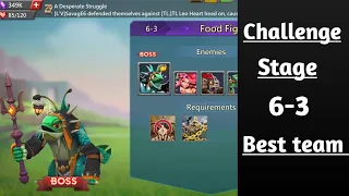 Lords mobile Challange stage 6-3|Food fight challange stage 6-3 best f2p team