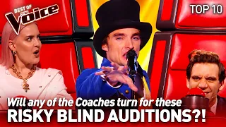 HIGH-RISK Blind Auditions on The Voice | Top 10