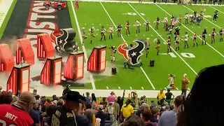 Houston Texans player introductions at the Cardinals-Texans NFL game at NRG stadium