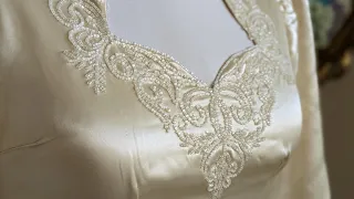 Restoring a 1940s Slipper Satin Wedding Dress