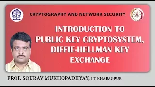 Introduction to Public Key Cryptosystem, Diffie-Hellman Key Exchange.