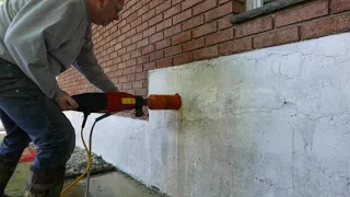 Drilling 4" Hole in concrete foundation Using Hilti DD 150-U Drill and core bit