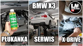 BMW X3 F25 serwis płukanka i wymiana oleju w X-drive VTG