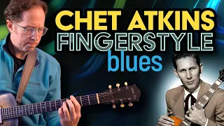 Chet Atkins style blues guitar tutorial - Fingerstyle Guitar Lesson - EP550