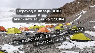 Дикое восхождение на Пик Ленина 7134м. Часть четыре. Переход в Лагерь 4400м. Горняшка. Опух