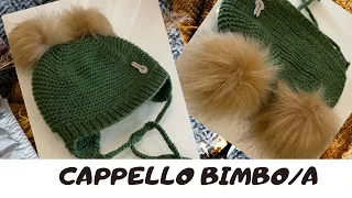 Cappello ai ferri facilissimo per bimbo/a senza cuciture. Punto a legaccio