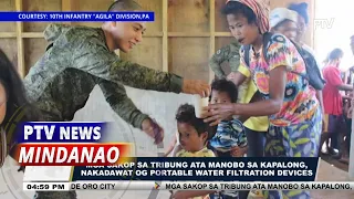 Mga sakop sa Tribung Ata Manobo sa Kapalong, nakadawat og portable water filtration devices