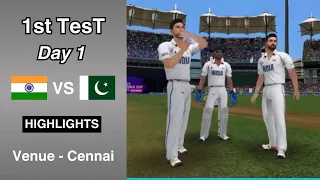 India vs Pakistan😱🔥 | 1st Test Day 1 Highlights | Pakistan Tour of India | Wcc 3