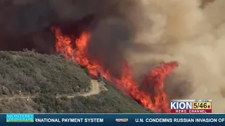 Wildland fire erupts in Orange County