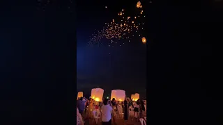 Beautiful Lantern Festival - Yi Peng - Thailand Holiday - Chiang Mai #Shorts