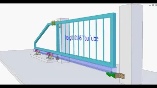 Sliding cantilever gate