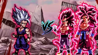 Monarch Gohan Beast V3 OP (New) VS Fusion Xeno Gogeta SSJ4 V2 OP (Goku & Vegeta) in Jump Force Mugen