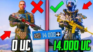 ЭТО ОПАСНО! 😱 ПРОКАЧАЛ АККАУНТ НА 14000 UC В PUBG MOBILE! ПРОКАЧКА АККАУНТА В ПУБГ МОБАЙЛ!