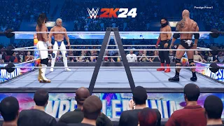 WWE 2K24 - Roman Reigns Vs Cody Rhodes Vs Seth Rollins Vs The Rock LADDER MATCH (PS5)