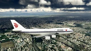 Boeing 747-8i, Air China, arrival at Beijing Capital International, Beijing, China 🇨🇳 MSFS 2020