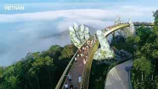 Lost in wonderland at Golden Bridge, Ba Na Hills, Da Nang