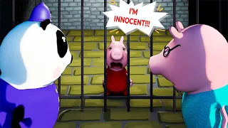 Oh No Peppa pig in prison- SO SAD STORY BUT HAPPY ENDING - PEPPA PIG 3D ANIMATION