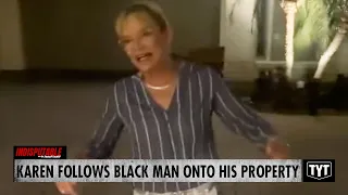 Karen Follows Black Man Into His Gated Community