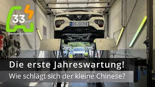 Dacia Spring - Die erste Wartung! Alles OK mit dem kleinen Chinesen?