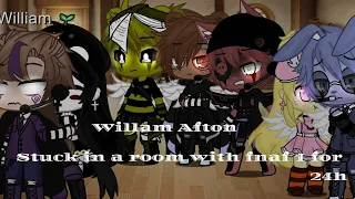 William Afton Stuck in a room with fnaf1 for 24hours|part one|| old AU||