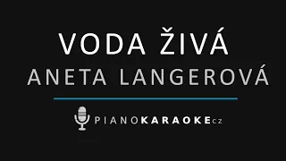 Aneta Langerová - Voda živá | Piano Karaoke Instrumental